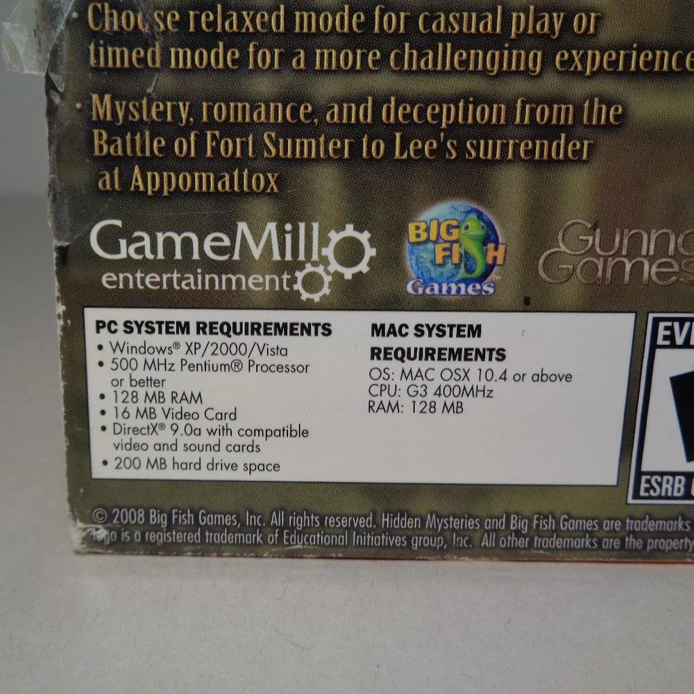 CIVIL WAR / BUCKINGHAM PALACE New PC CD-ROM Video Game / Hidden Mysteries